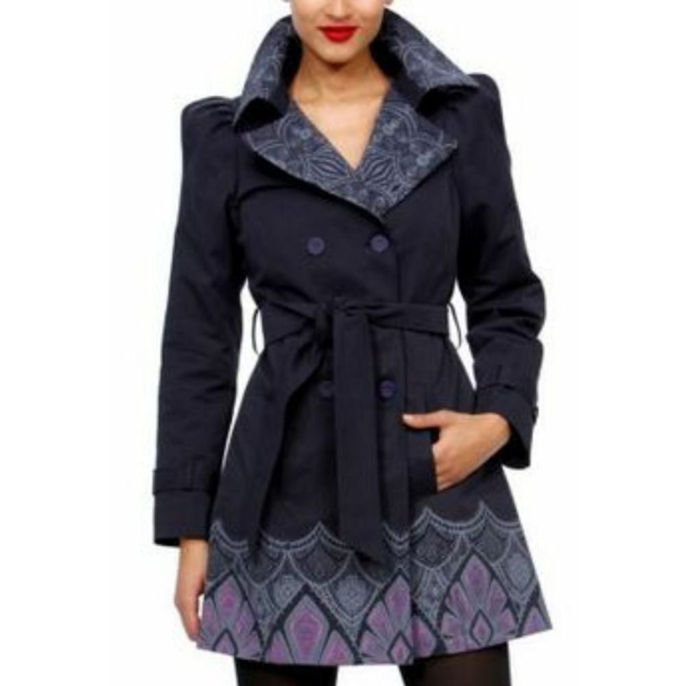 Desigual Women's Double Breasted Trench Coat Euro Size 44
